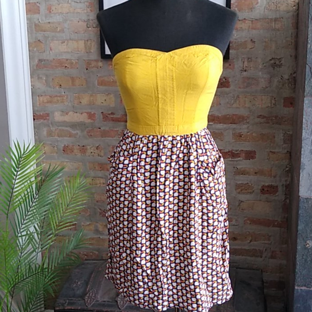Xhilaration Bustier Apple Print Dress